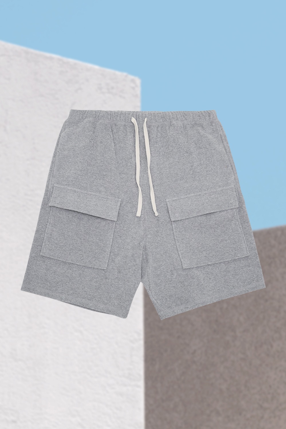 Cargo Towel Shorts (MENS)_Melange Gray