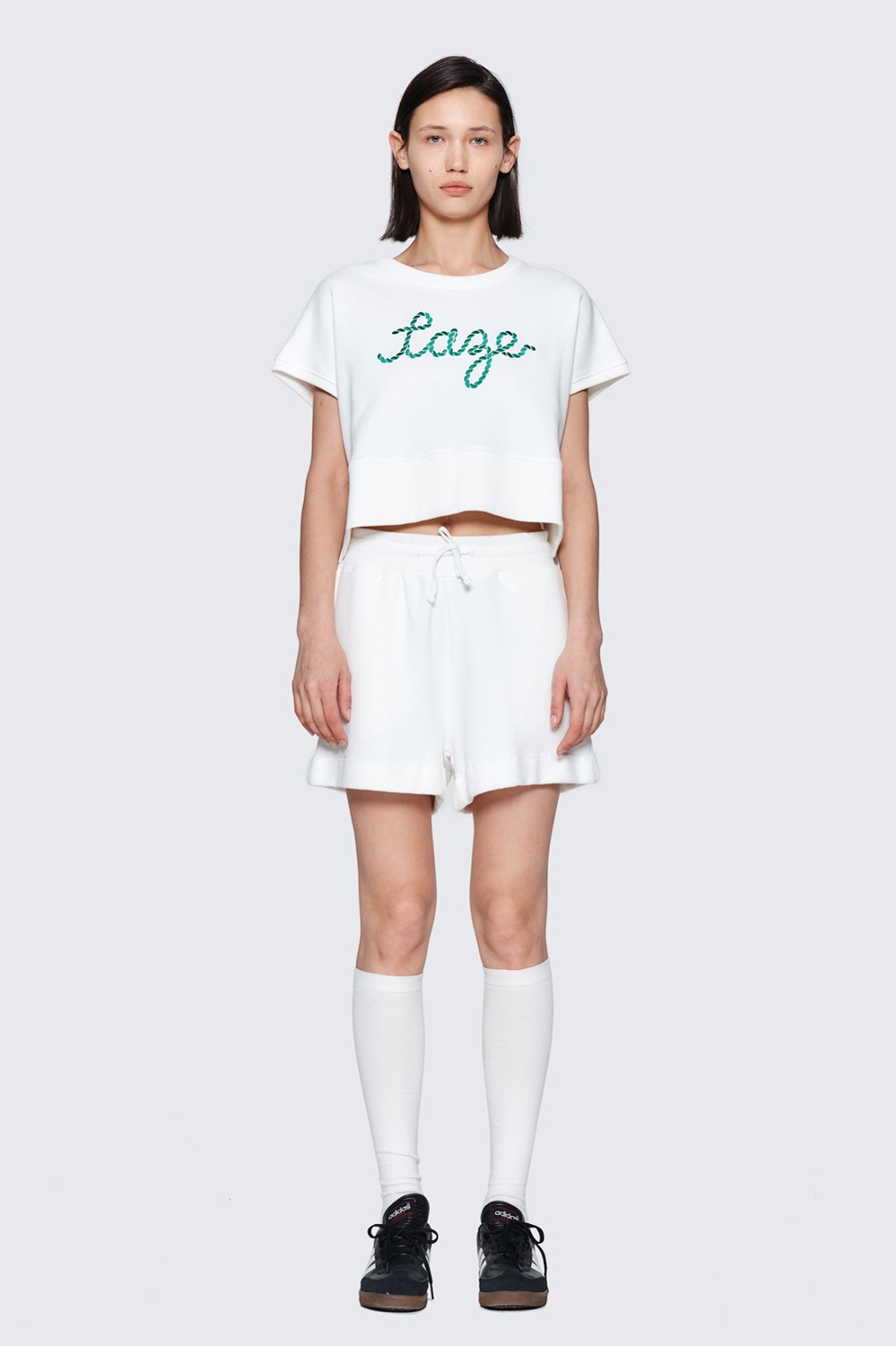 Code Logo Sweat Shorts_Off white
