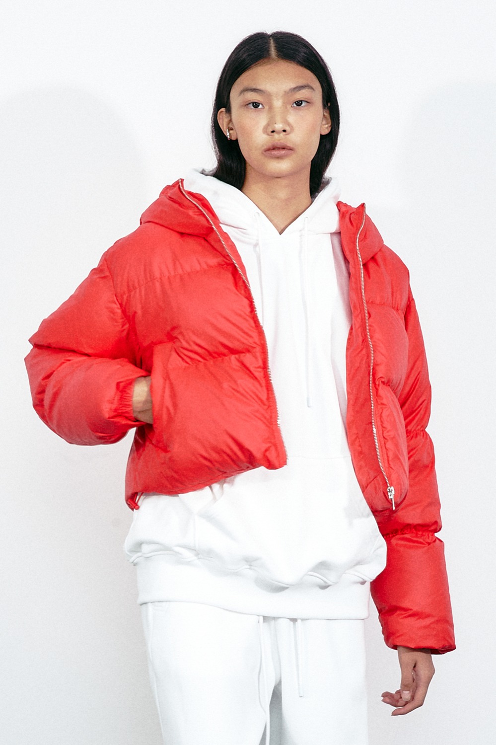 Louise Short Down Padded Jacket_Red