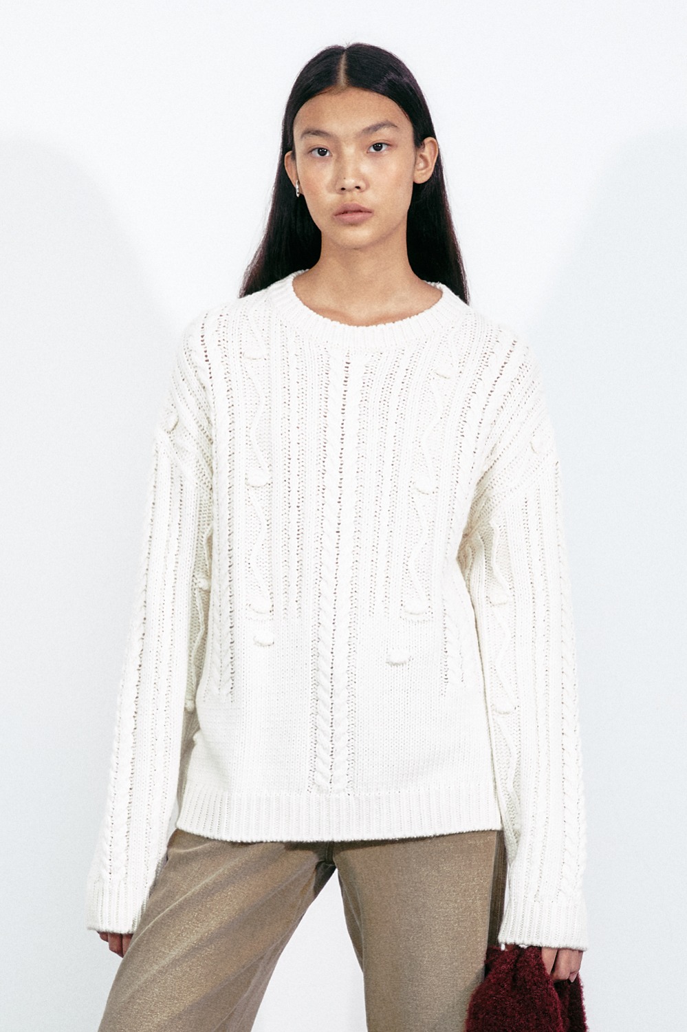Calm Pong Pong Knit _Ivory